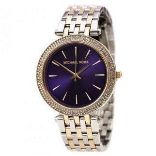 Michael Kors Darci Purple Dial Two Tone Steel Strap Watch for Women - MK3353 Buy Now By Michael Kors