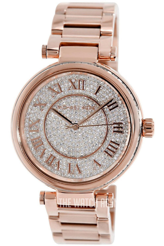 Michael Kors Skylar Rose Gold Dial Rose Gold Steel Strap Watch for Women - MK5868 Buy Now By Michael Kors