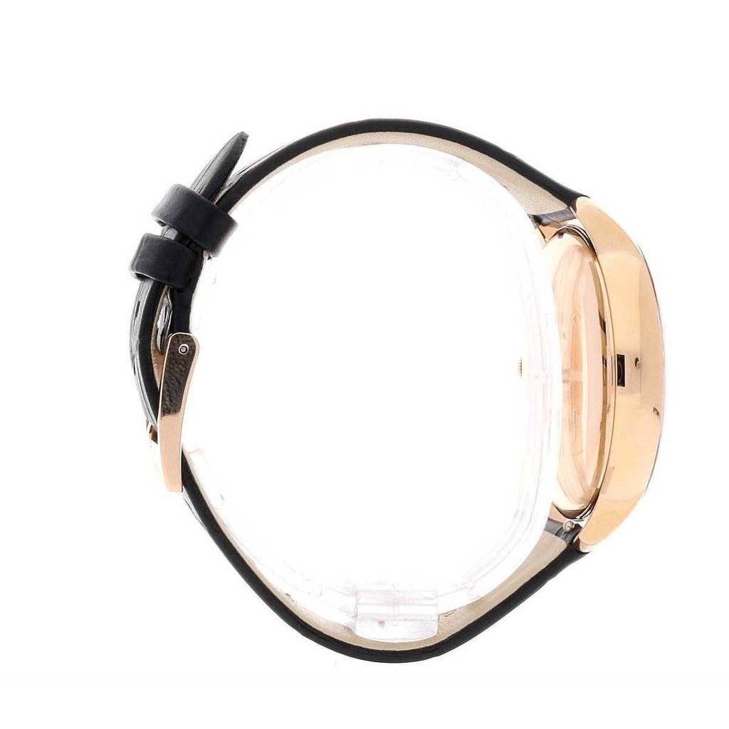 Swarovski Crystalline Hours Black Dial Black Leather Strap Watch for Women - 5295377 Buy Now By Swarovski