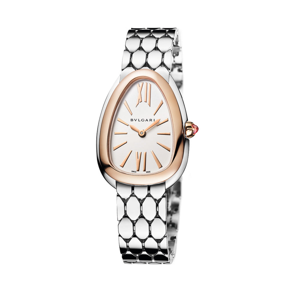 Bvlgari Serpenti Seduttori Quartz Silver Dial Silver Steel Strap Watch for Women - SERPENTI103144 Buy Now By Bvlgari