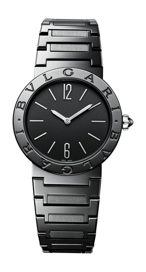 Bvlgari Bvlgari Lady Black Dial Black Steel Strap Watch for Women - BVLGARI103557 Buy Now By Bvlgari