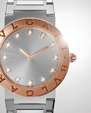 Bvlgari Bvlgari Bvlgari Lady Diamonds Silver Dial Silver Steel Strap Watch for Women - BVLGARI103577 Buy Now By Bvlgari
