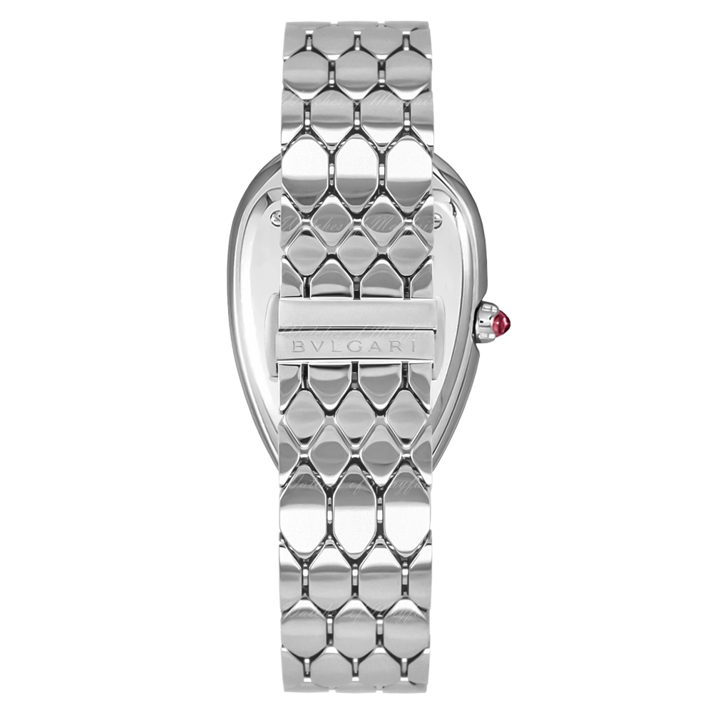 Bvlgari Serpenti Seduttori Diamonds Silver Dial Silver Steel Strap Watch for Women - SERPENTI103361 Buy Now By Bvlgari