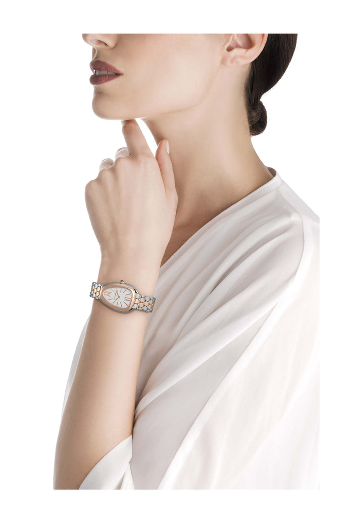 Bvlgari Serpenti Seduttori White Dial Two Tone Steel Strap Watch for Women - SERPENTI103277 Buy Now By Bvlgari