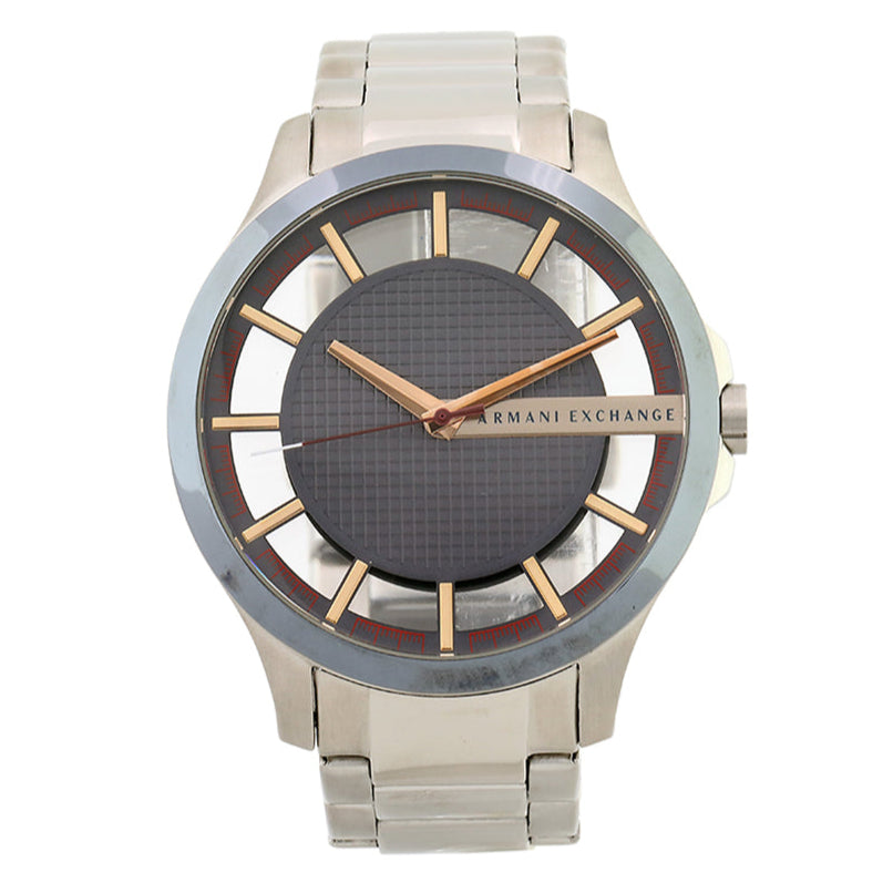 Armani Exchange Hampton Chronograph Grey Dial Silver Steel Strap Watch For Men - AX2405 Buy Now By Armani Exchange