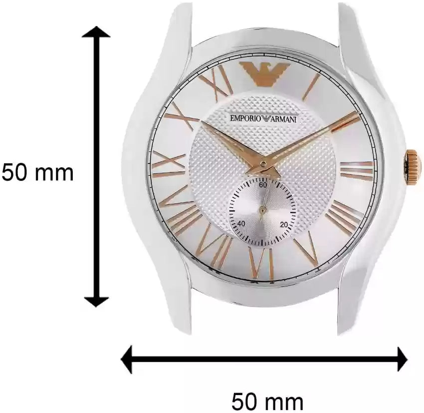Emporio Armani Classic Quartz Silver Dial Two Tone Steel Strap Watch For Men - AR1824 Buy Now By Emporio Armani