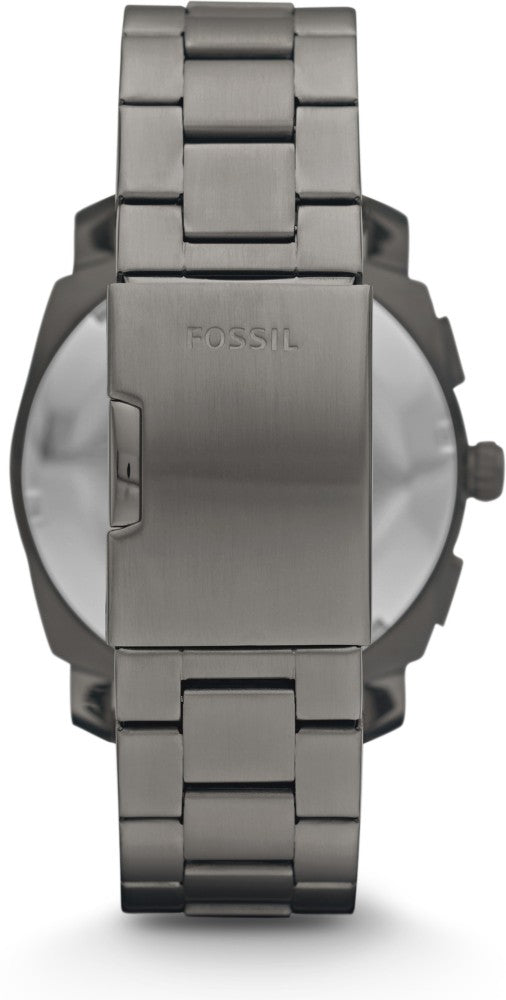 Fossil Machine Chronograph Black Dial Grey Steel Strap Watch for Men - FS4662 Buy Now By Fossil