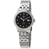 Tissot Le Locle Automatic Diamonds Mother of Pearl Black Dial Silver Steel Strap Watch For Women - T006.207.11.126.00 Buy Now By Tissot