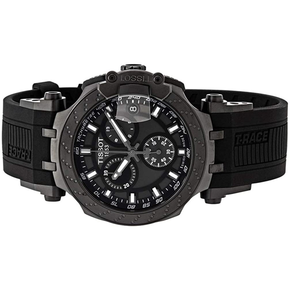 Tissot T Race Chronograph Anthracite Black Dial Black Silicone Strap Watch For Men - T115.417.37.061.03 Buy Now By Tissot