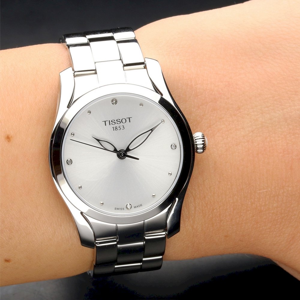 Tissot T Wave Diamonds White Dial Silver Steel Strap Watch For Women - T112.210.11.036.00 Buy Now By Tissot