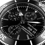 Breitling Superocean Heritage Chronograph 44 Black Dial Silver Mesh Bracelet Watch for Men - A13313121B1A1 Buy Now By Breitling