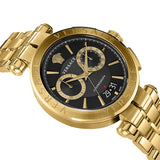 Versace Aion Chronograph Black Dial Gold Steel Strap Watch For Men - VE1D01721 Buy Now By Versace