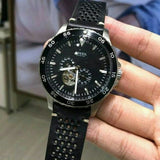 Fossil Crewmaster Sports Automatic Black Dial Black Leather Strap Watch for Men - ME3148 Buy Now By Fossil