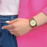 Michael Kors Channing Quartz Gold Dial Gold Steel Strap Watch For Women - MK6623 Buy Now By Michael Kors