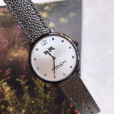 Coach Slim Easton Silver Dial Grey Leather Strap Watch for Women - 14502686 Buy Now By Coach