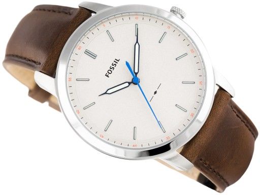 Fossil Minimalist Off White Dial Brown Leather Strap Watch for Men - FS5306 Buy Now By Fossil
