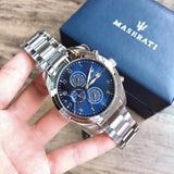 Maserati Traguardo Blue Dial Silver Steel Strap Watch For Men - R8853112505 Buy Now By Maserati