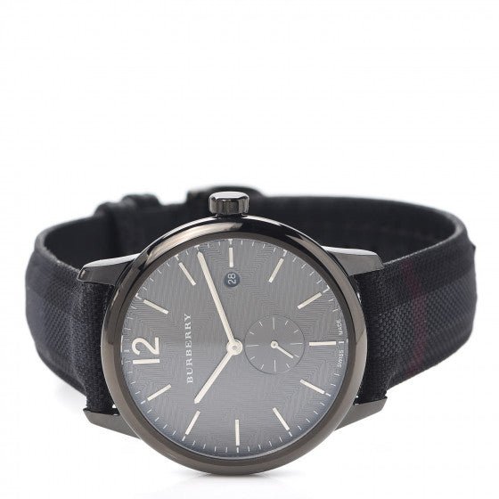 Burberry The Classic Round Horseferry Black Dial Black Leather Strap Watch for Men - BU10010 Buy Now By Burberry
