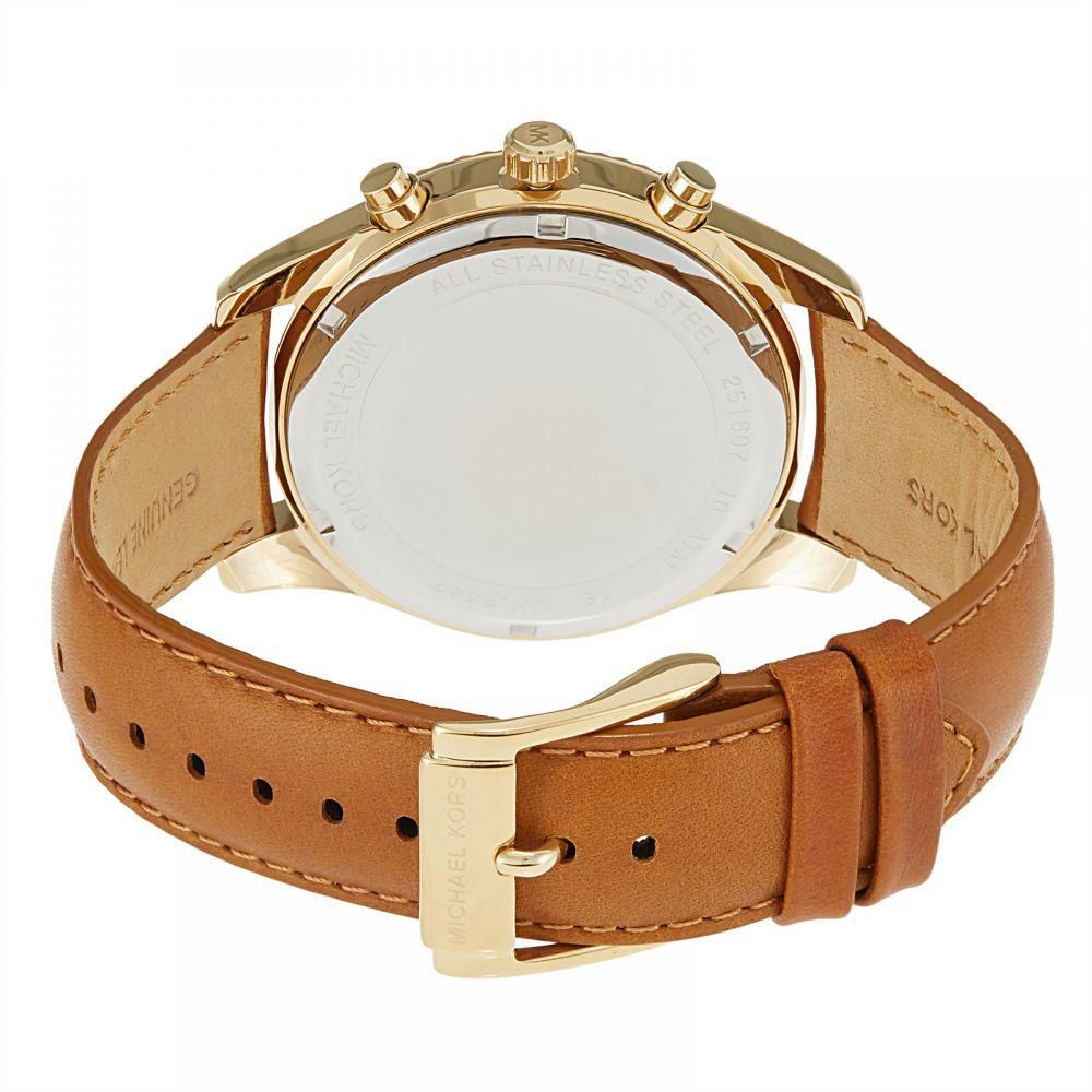 Michael Kors Lexington Chronograph Gold Dial Brown Leather Strap Watch For Men - MK8447 Buy Now By Michael Kors