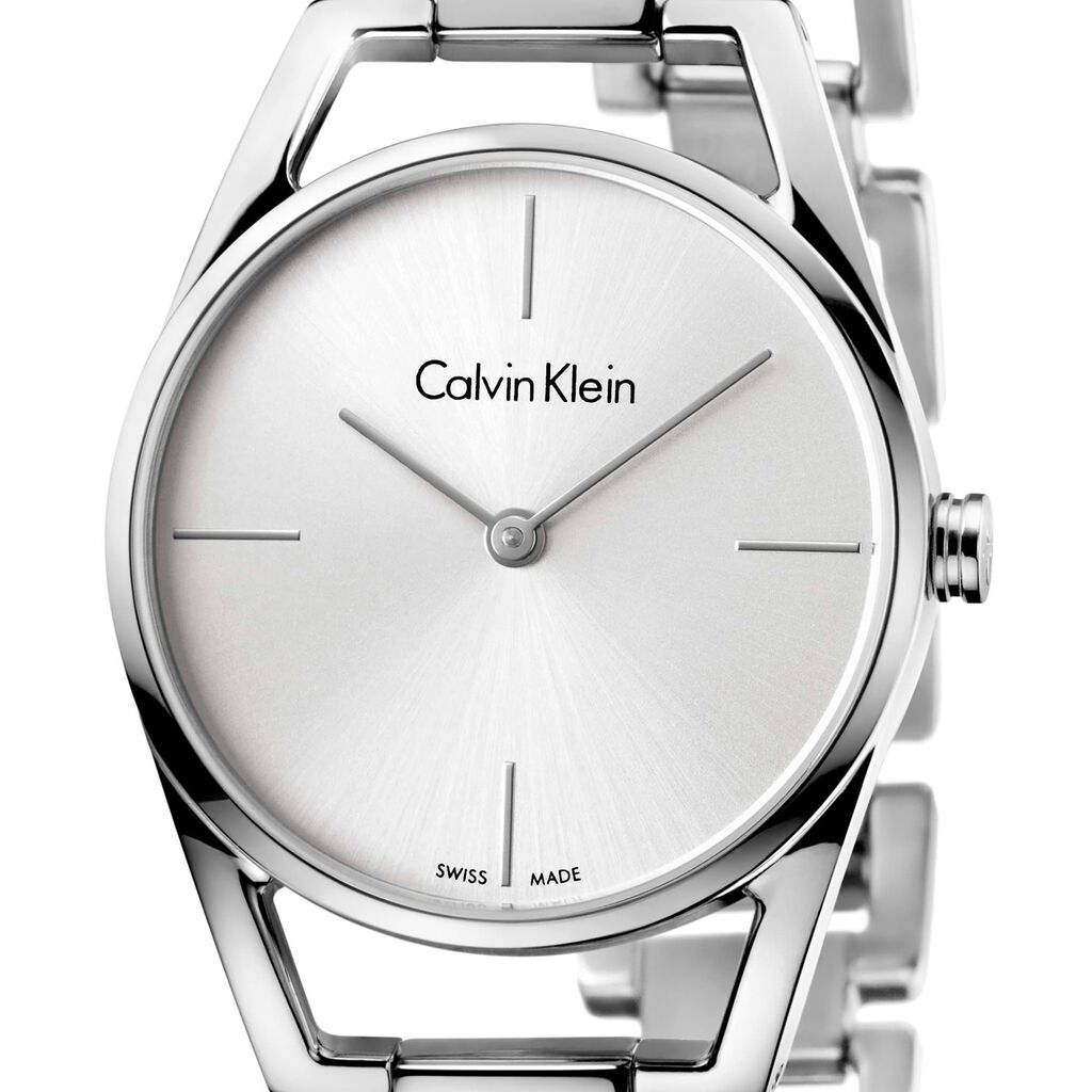 Calvin Klein Dainty Silver Dial Silver Steel Strap Watch for Women - K7L23146 Buy Now By Calvin Klein