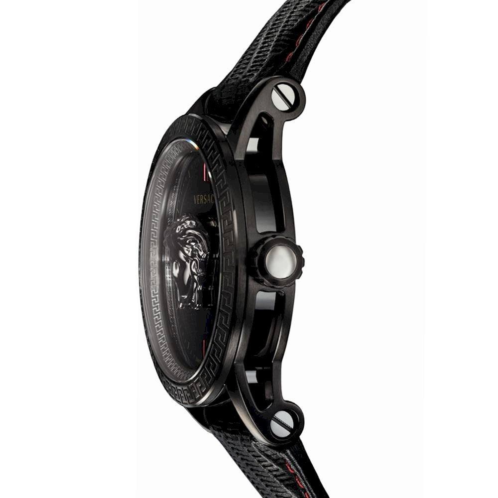 Versace Palazzo Empire Black Dial Black Leather Strap Watch for Men - VERD00218 Buy Now By Versace