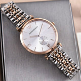 Emporio Armani Retro Silver Dial Two Tone Steel Strap Watch For Men - AR1677 Buy Now By Emporio Armani