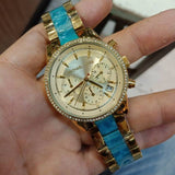 Michael Kors Ritz Gold Dial Two Tone Steel Strap Watch for Women - MK6328 Buy Now By Michael Kors