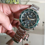 Fossil FB-03 Chronograph Green Dial Silver Steel Strap Watch for Men - FS5726 Buy Now By Fossil