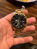 Emporio Armani Chronograph Black Dial Gold Steel Strap Watch For Men - AR5857 Buy Now By Emporio Armani