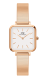 Daniel Wellington Quadro Studio White Dial Rose Gold Mesh Strap Watch For Women - DW00100517 Buy Now By Daniel Wellington