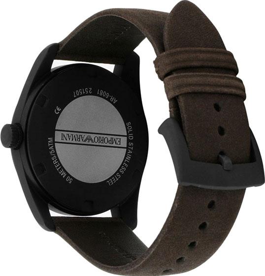 Emporio Armani Sportivo Chronograph Beige Dial Brown Leather Strap Watch For Men - AR6081 Buy Now By Emporio Armani