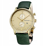 Emporio Armani Chronograph Champagne Dial Green Leather Strap Watch For Men - AR1722 Buy Now By Emporio Armani
