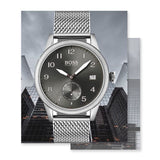 Hugo Boss Legacy Grey Dial Silver Mesh Bracelet Watch for Men - 1513673 Buy Now By Hugo Boss