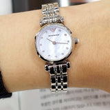 Emporio Armani Gianni Blue Dial Silver Steel Strap Watch For Women - AR1961 Buy Now By Emporio Armani