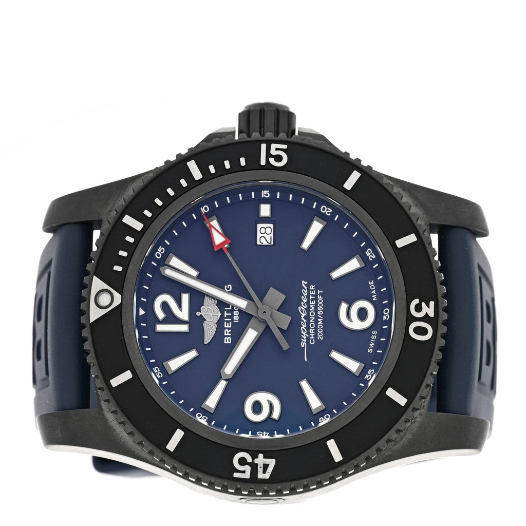 Breitling Superocean Automatic 46mm Blue Dial Blue Rubber Strap Watch for Men - M17368D71C1S1 Buy Now By Breitling