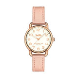 Coach Delancey Cream Dial Blush Pink Leather Strap Watch for Women - 14502750 Buy Now By Coach
