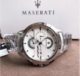 Maserati Ingegno Chronograph White Dial Silver Steel Strap Watch For Men - R8873619004 Buy Now By Maserati
