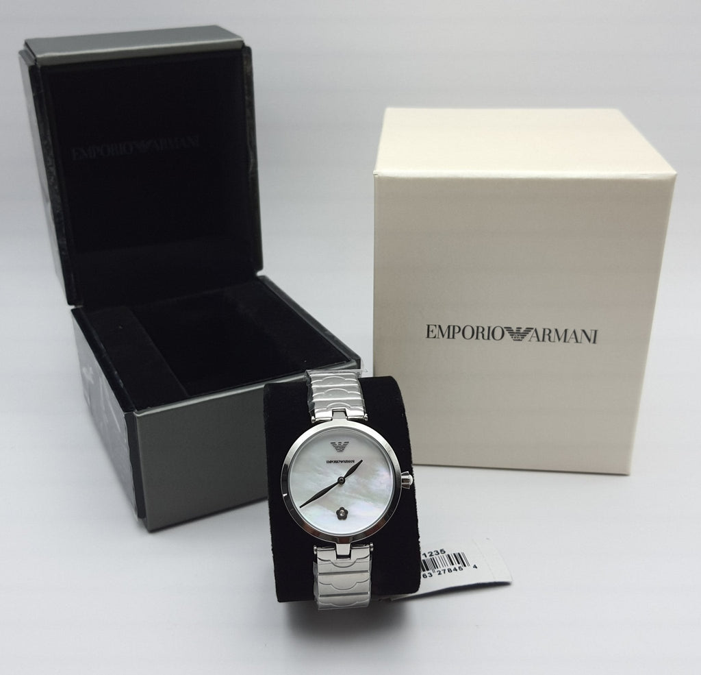 Emporio Armani Mother of Pearl Dial Silver Steel Strap Watch For Women - AR11235 Buy Now By Emporio Armani