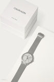 Calvin Klein Minimal White Dial Silver Mesh Bracelet Watch for Men - K3M5115X Buy Now By Calvin Klein