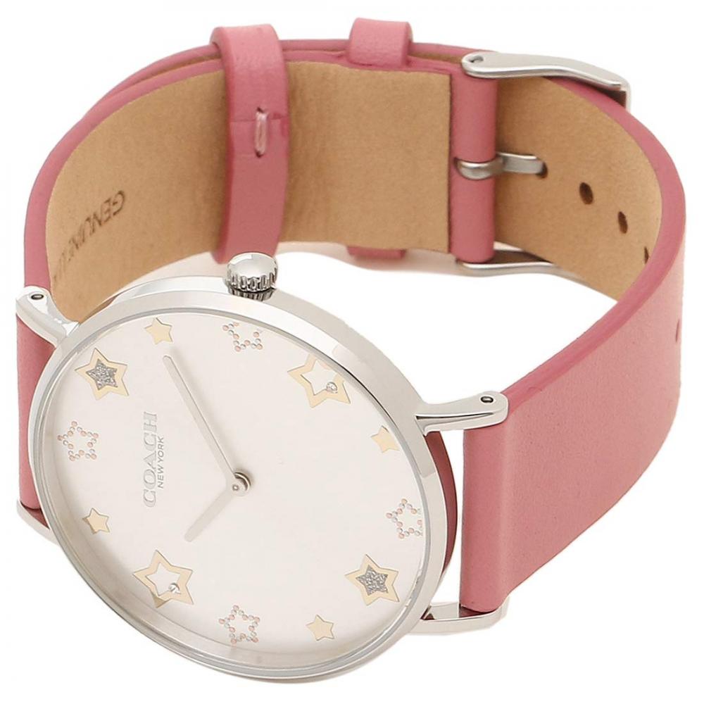 Coach Perry Mother of Pearl White Dial Pink Leather Strap Watch for Women - 14503243 Buy Now By Coach