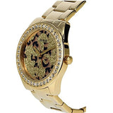 Guess G Twist Diamonds Gold Dial Gold Steel Strap Watch For Women - W1201L2 Buy Now By Guess