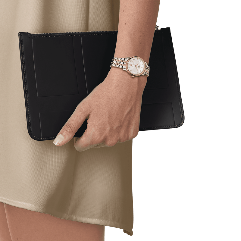 Tissot T Classic Carson Premium 30 White Dial Two Tone Steel Strap Watch for Women - T122.207.22.031.01 Buy Now By Tissot