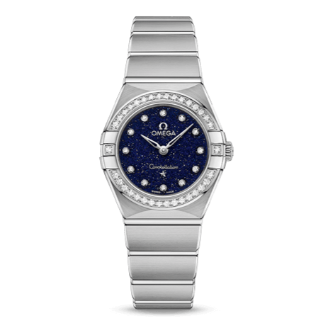Omega Constellation Manhattan Quartz Diamonds Blue Dial Silver Steel Strap Watch for Women - 131.15.25.60.53.001 Buy Now By Omega