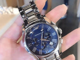 Emporio Armani Classic Blue Dial Silver Steel Strap Watch For Men - AR1635 Buy Now By Emporio Armani