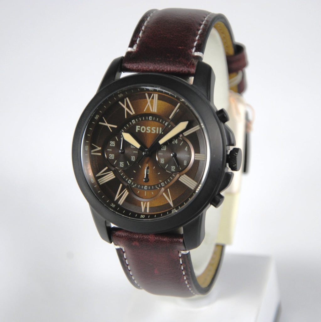 Fossil Grant Chronograph Brown Dial Brown Leather Strap Watch for Men - FS5088 Buy Now By Fossil
