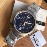 Tissot T Sport Chrono XL Chronograph Blue Dial Silver Steel Strap Watch For Men - T116.617.11.047.00 Buy Now By Tissot