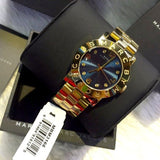 Marc Jacobs Amy Blue Dial Gold Steel Strap Watch for Women - MBM3166 Buy Now By Marc Jacobs