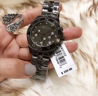 Marc Jacobs Blade Chronograph Black Dial Black Steel Strap Watch for Women - MBM3103 Buy Now By Marc Jacobs