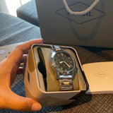 Fossil Grant Chronograph Black Dial Silver Steel Strap Watch for Men - FS4994 Buy Now By Fossil