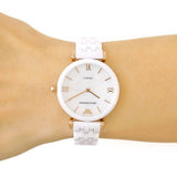 Emporio Armani Ceramica Mother of Pearl Dial White Ceramic Strap Watch For Women - AR1486 Buy Now By Emporio Armani
